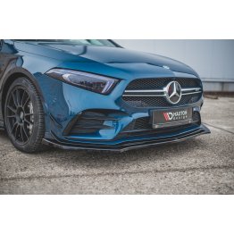 Накладка сплиттер на передний бампер на Mercedes A W177 A35 AMG